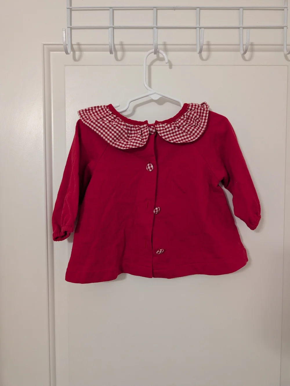 Vintage Austin & Ashley 18M Red Gingham Rag Doll Applique Top Made USA